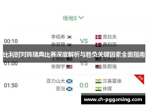 比利时对阵瑞典比赛深度解析与胜负关键因素全面指南